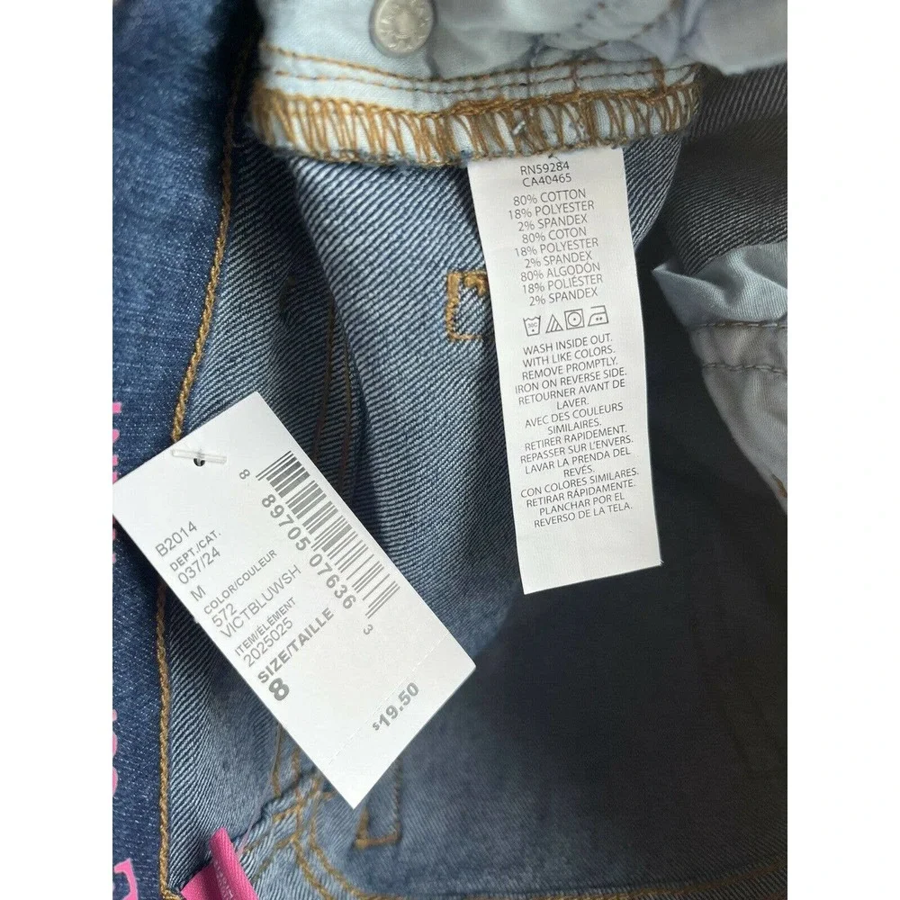 NWT The Children’s Place Medium Wash Super Skinny Jeans Adjustable Waist Size 8